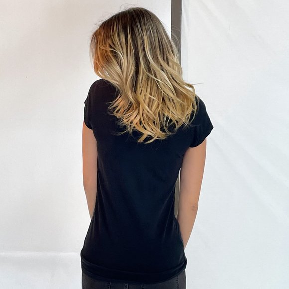 David Bowie Ziggy Stardust Cap Sleeve Band Tee with Gold Splatter Design Size: M - Picture 12 of 14